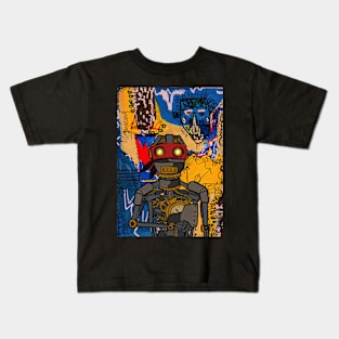 Hansen NFT - RobotMask with BasicEye Color and GlassSkin on TeePublic Kids T-Shirt